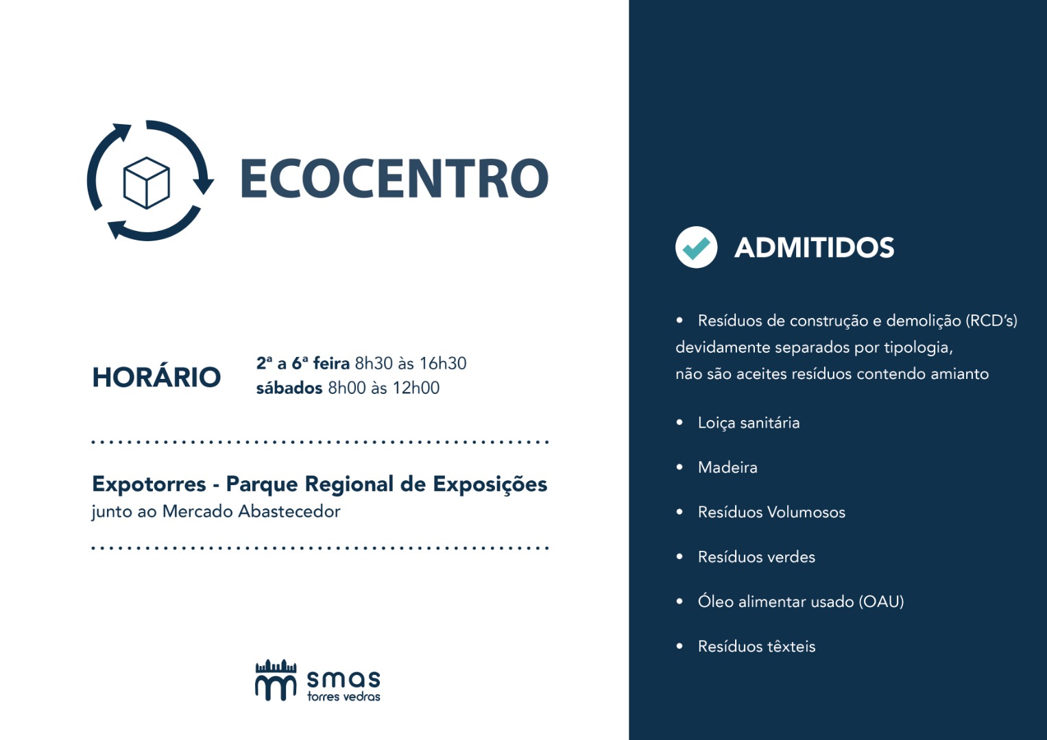 Ecocentro Horario e Materiais Admitidos